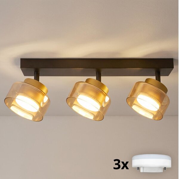 Brilagi - LED Spot AURA LUX 3xGX53/30W/230V negru/auriu