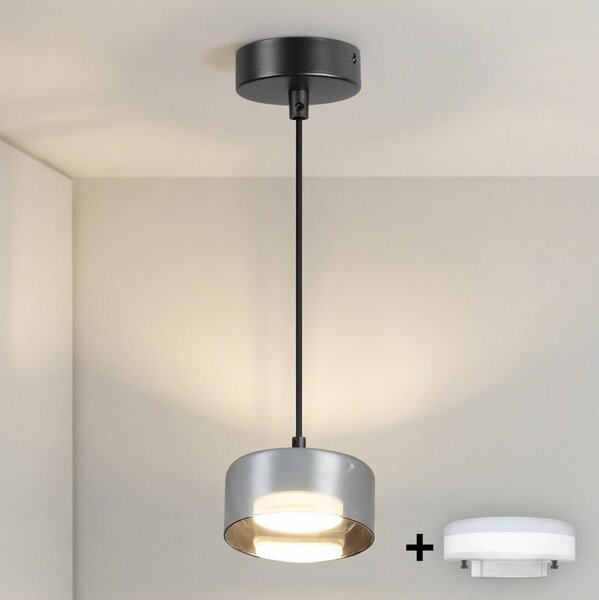 Brilagi - LED Pendul suspendat pe cablu AURA LUX 1xGX53/30W/230V negru/fumuriu