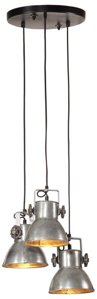 Lampă suspendată 25 W, argintiu vintage, 30x30x100 cm, E27
