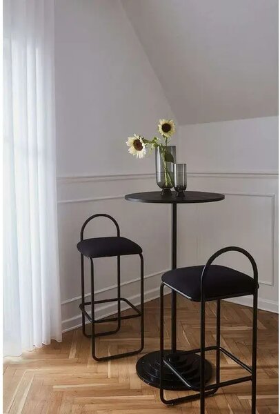 Angui Scaun de bar H92,5 Antracit Bouclé - AYTM