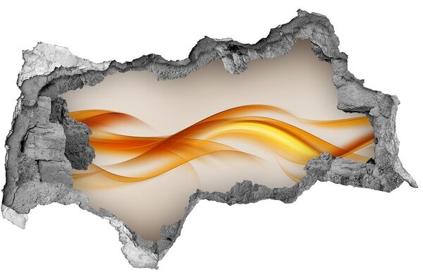 Autocolant 3D gaura cu priveliște valuri abstracte