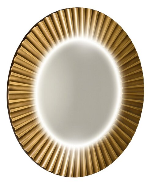 Sapho Sapho, oglindă rotundă PRIDE STRIP cu iluminare LED în ramă, diametru 75cm, bronz, PD754