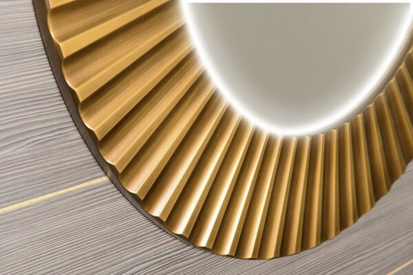 Sapho Sapho, oglindă rotundă PRIDE STRIP cu iluminare LED în ramă, diametru 75cm, bronz, PD754