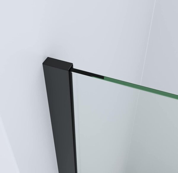 Erga Paris, Paravan de duș walk-in 30x200 cm, sticlă transparentă de 8 mm, profil negru, ERG-V02-PARIS-030x200-CL-BK