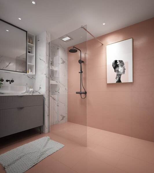 Erga Paris, Paravan de duș walk-in 30x200 cm, sticlă transparentă 8mm, profil cromat, ERG-V02-PARIS-030x200-CL-CR