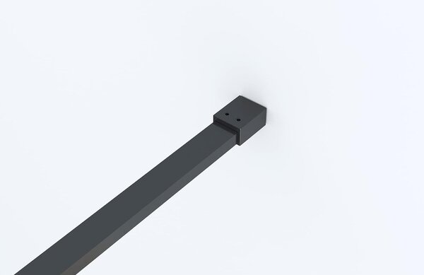 Erga Paris, Paravan de duș walk-in 30x200 cm, sticlă transparentă de 8 mm, profil negru, ERG-V02-PARIS-030x200-CL-BK