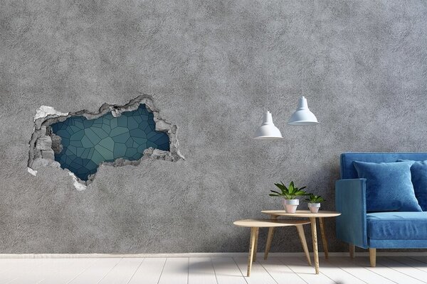 Autocolant de perete gaură 3D Interiorul peșterii stâncoase