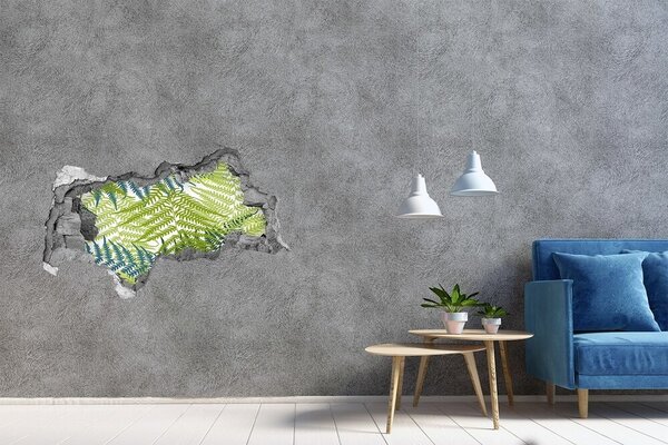 Autocolant gaură 3D Jungla verde din spatele zidului