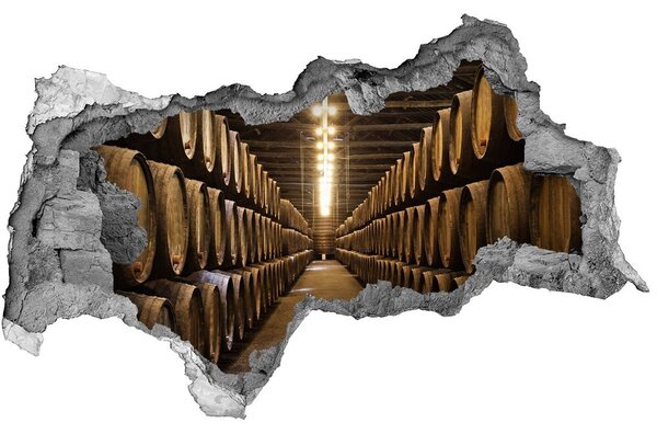 Autocolant de perete gaură 3D Vin în Porto