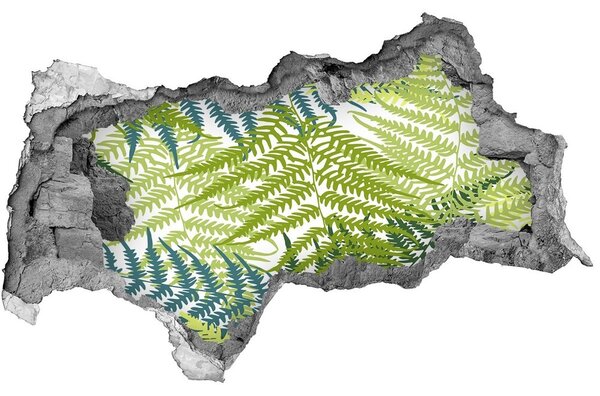 Autocolant gaură 3D Jungla verde din spatele zidului