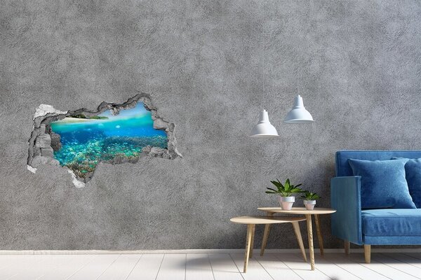 Fototapet 3D gaură în perete Paradis subacvatic