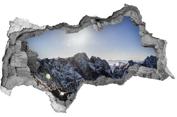 Fototapet 3D gaură în perete Iarna în Munții Tatra