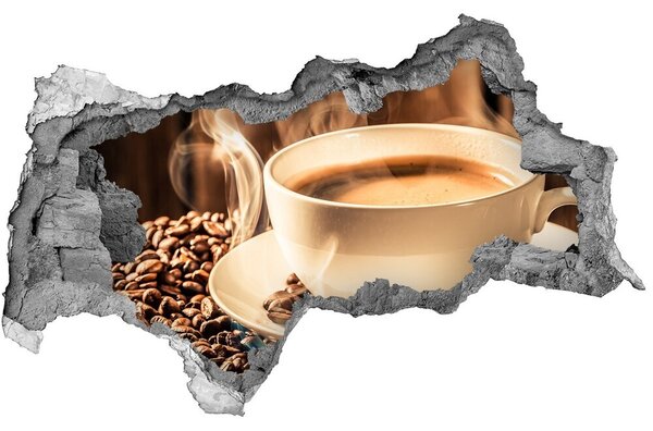 Autocolant de perete gaură 3D cafea aromatică