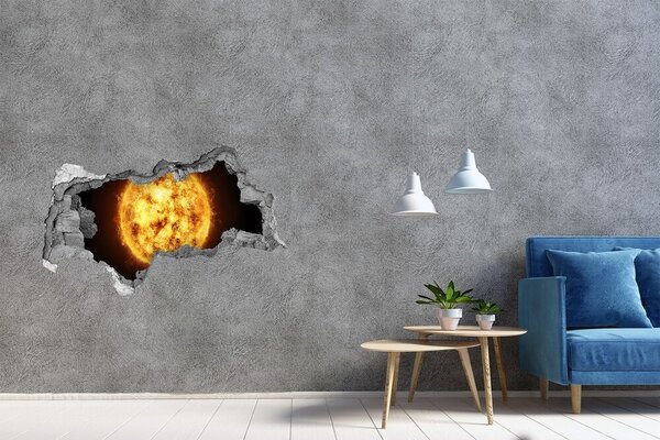 Autocolant de perete gaură 3D Explozie solară