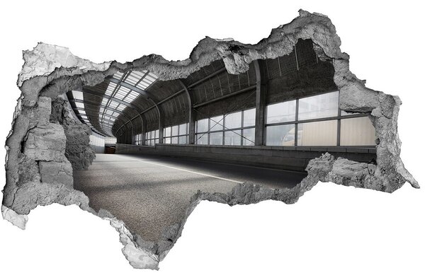 Fototapet 3D gaură în perete Farmecul urban din spatele găurii