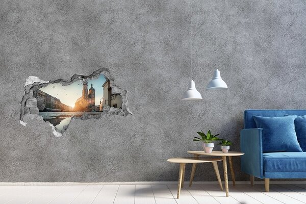 Autocolant gaură 3D Panorama Cracoviei
