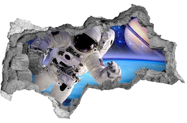 Fototapet 3D gaură în perete Astronaut