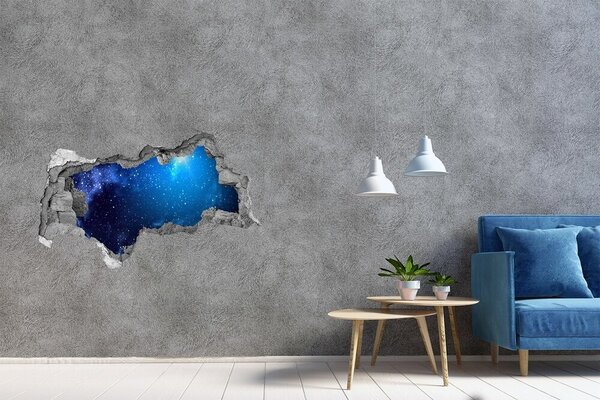 Autocolant 3D gaura cu priveliște Spațiul Cosmic