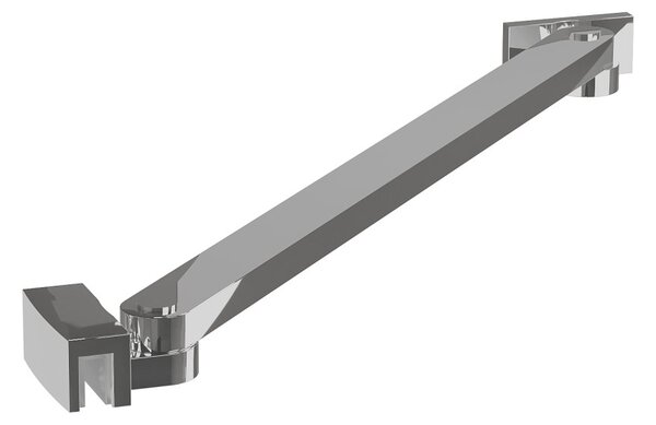 Erga Paris, suport de colț pentru paravane de duș cu grosimea sticlei 6/8/10 mm, lungime 35 cm, cromat, ERG-V02-PARIS-BAR35-CR