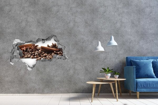 Autocolant 3D gaura cu priveliște Ospăț de cafea