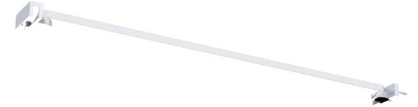 Erga Paris, suport de colț pentru paravane de duș cu grosimea sticlei 6/8/10 mm, lungime 60 cm, alb mat, ERG-V02-PARIS-BAR60-WH