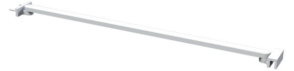 Erga Paris, suport de colț pentru paravane de duș cu grosimea sticlei 6/8/10 mm, lungime 60 cm, alb mat, ERG-V02-PARIS-BAR60-WH
