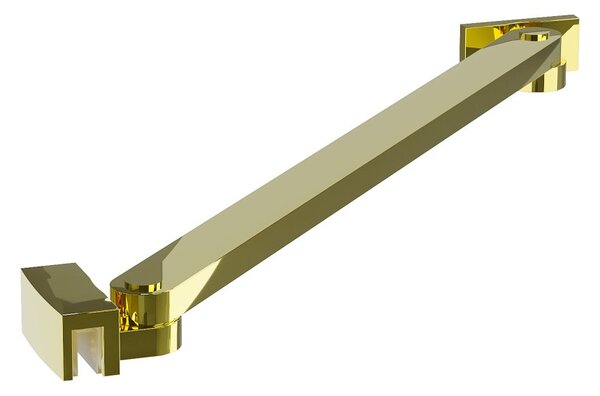 Erga Paris, suport de colț pentru paravane de duș cu grosimea sticlei 6/8/10 mm, lungime 35 cm, auriu strălucitor, ERG-V02-PARIS-BAR35-GD