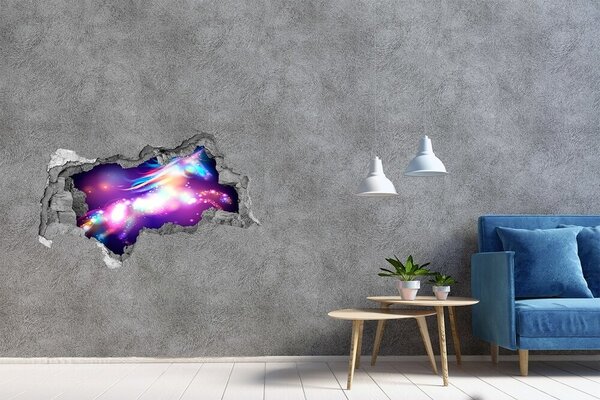 Autocolant un zid spart cu priveliște O explozie cosmică de culori