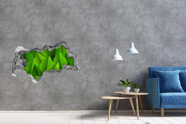 Fototapet 3D gaură în perete O oază verde în beton
