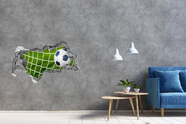 Autocolant de perete gaură 3D Un gol în fotbal