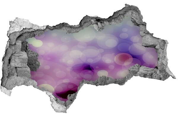 Autocolant 3D gaura cu priveliște cercuri violet