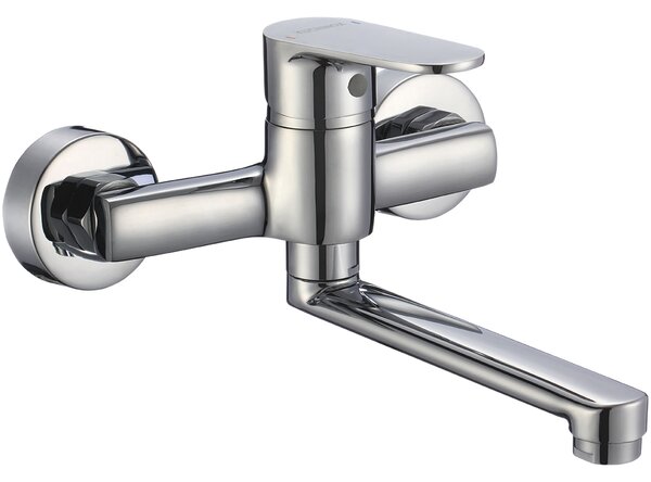 Kuchinox Pana, baterie lavoar/lavoar cu montare pe perete L-205, distanță 150 mm, cromat, LAV-BKN_050D