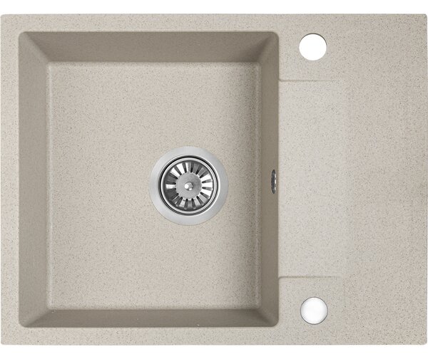 Kuchinox Rab, chiuvetă din granit cu 1 compartiment 560x440x175 mm cu scurgător, bej, LAV-SBF_413Y