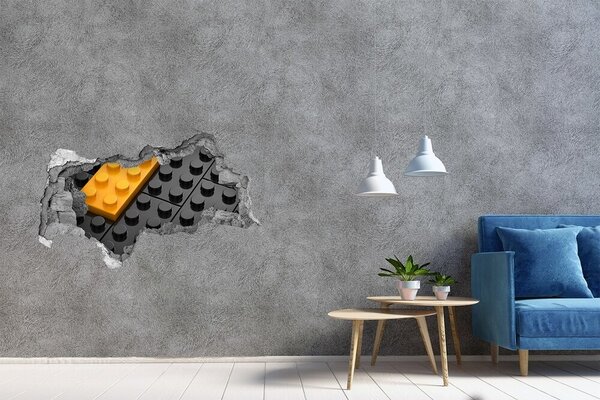 Autocolant un zid spart cu priveliște Zid de cărămidă LEGO spart