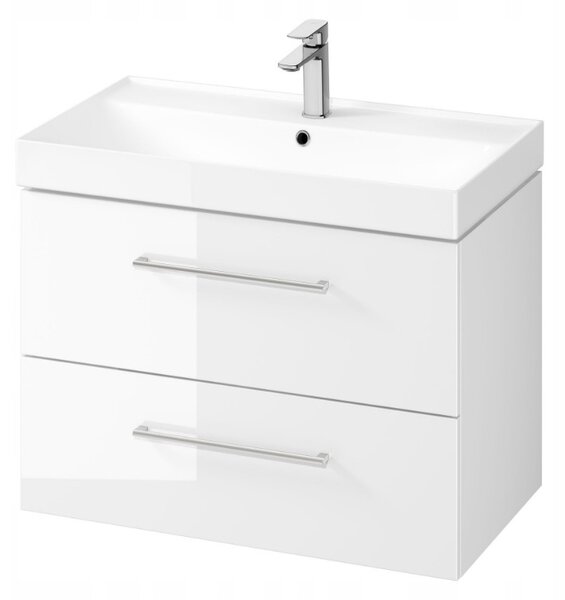Cersanit Larga, dulap baie cu chiuveta 80x45x65 cm, alb lucios, S801-438