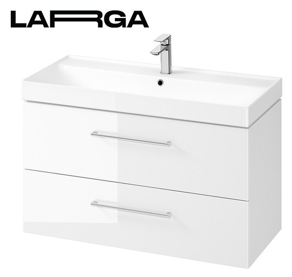 Cersanit Larga, dulap pentru lavoar suspendat 100cm, alb lucios, S932-076