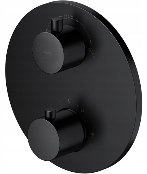 Cersanit Zen, set de baie ascuns cu duș manual, negru mat, S952-041