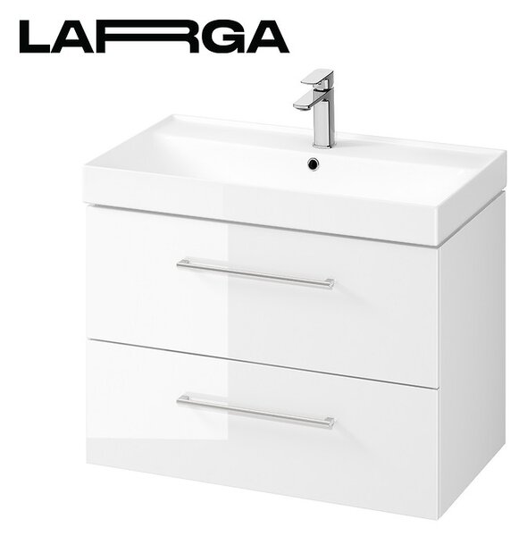 Cersanit Larga, dulap baie cu chiuveta 80x45x65 cm, alb lucios, S801-438