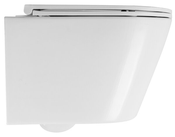 Erga Vento, vas WC suspendat 490x365x365mm, Tornado 2 + capac WC cu închidere lentă, alb, ERG-V03-VENTO-TO2-WH