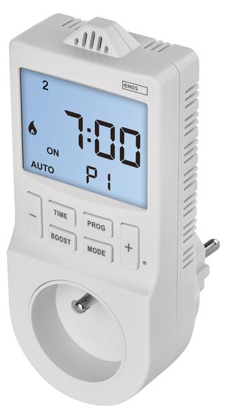Aqualine Aqualine, Termostat cu priză cu funcție de priză cu comutator digital, P5660FR