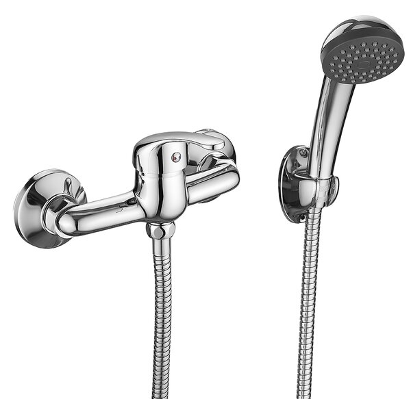 Kuchinox Oris, baterie duș de perete cu set de duș manual, crom, LAV-BQE_041D