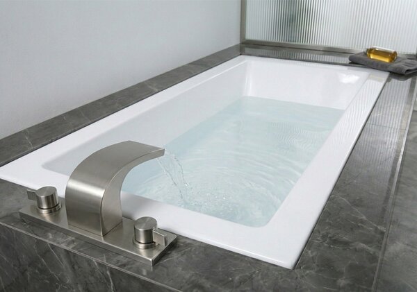 Erga Pureline-S, cadă de baie 1400x700x400 mm fără picioare, alb lucios, ERG-V07-PURELINE-S-140x070-WH