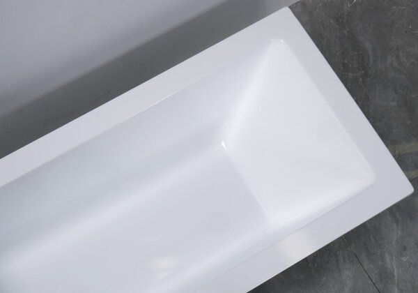 Erga Pureline-S, cadă de baie 1400x700x400 mm fără picioare, alb lucios, ERG-V07-PURELINE-S-140x070-WH