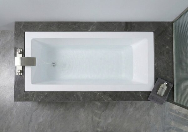 Erga Pureline-S, cadă de baie 1400x700x400 mm fără picioare, alb lucios, ERG-V07-PURELINE-S-140x070-WH