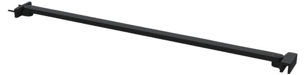 Erga Paris, suport de colț pentru paravane de duș cu grosimea sticlei 6/8/10 mm, lungime 60 cm, negru mat, ERG-V02-PARIS-BAR60-BK