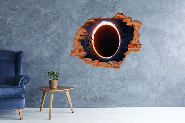 Fototapet un zid spart cu priveliște Abisul cosmic