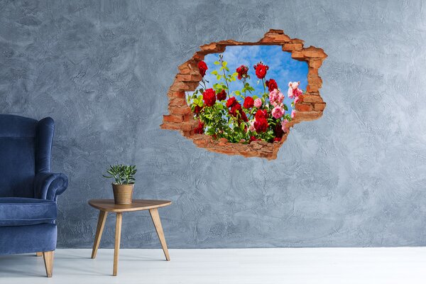 Fototapet 3D gaură în perete Flori la soare