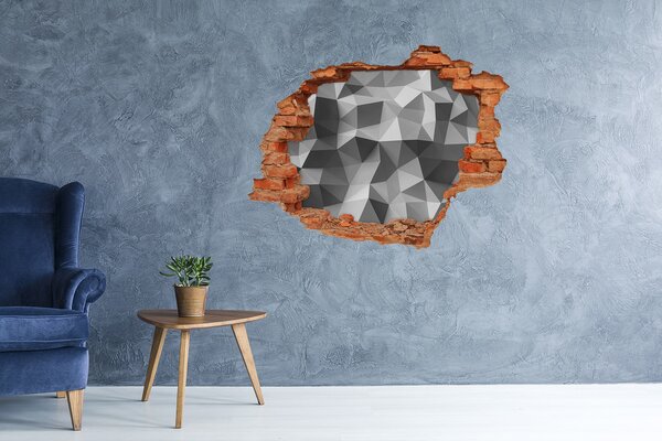 Autocolant de perete gaură 3D Gaură geometrică în perete