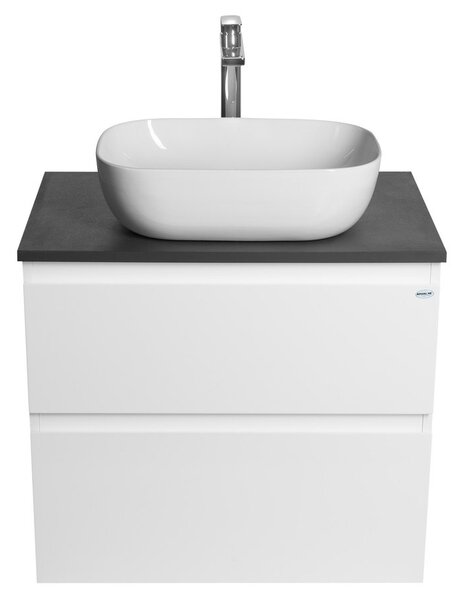Aqualine Aqualine, dulap ALTAIR cu blat 68 cm, ardezie alb/antracit, AI270-03
