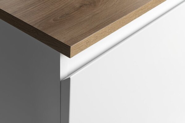 Aqualine Aqualine, dulap ALTAIR cu blat 62,5 cm, stejar alb/emporio, AI267-02